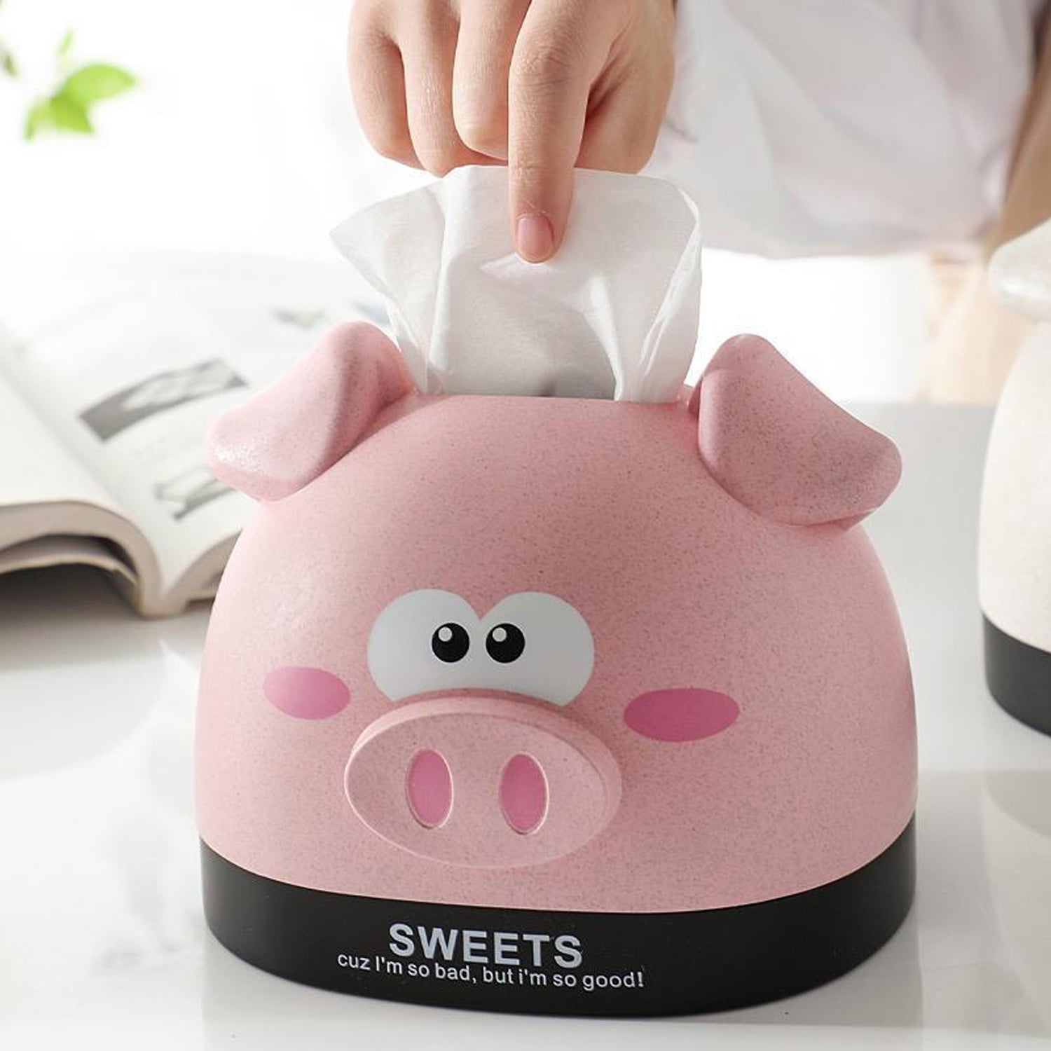 Rectangle tissue box holder with decorative design. Rectangle tissue box holder with decorative design.